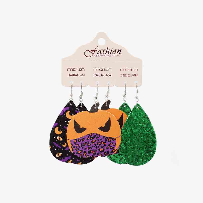 Teardrop Shape Halloween Theme Dangle Earrings - Ashley's Artistries