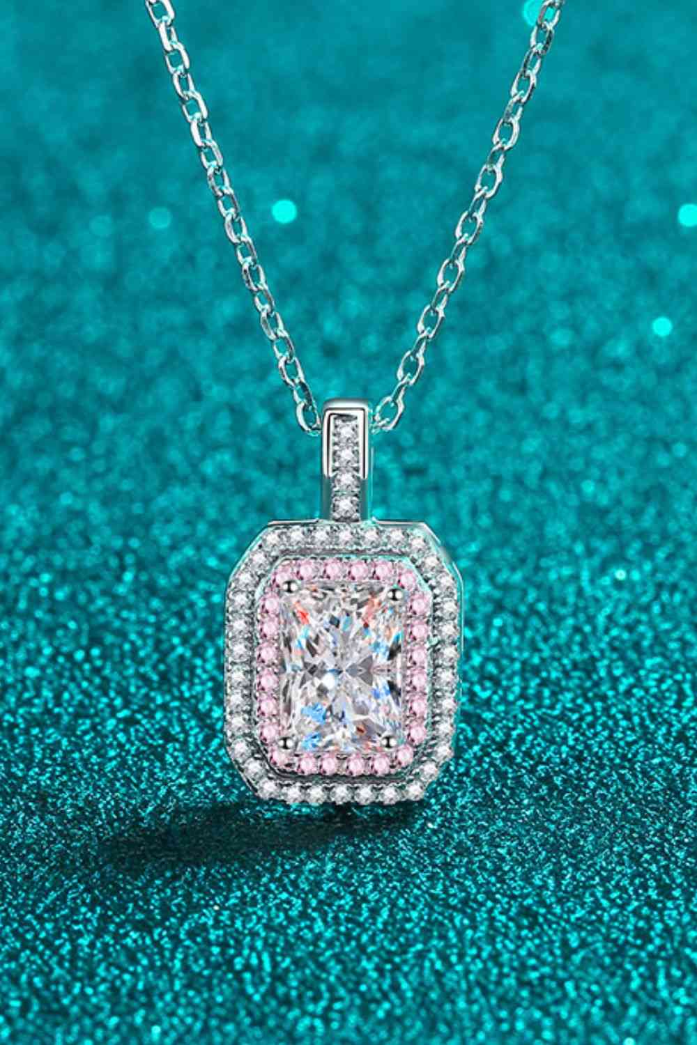 Moissanite Geometric Pendant Chain Necklace - Ashley's Artistries