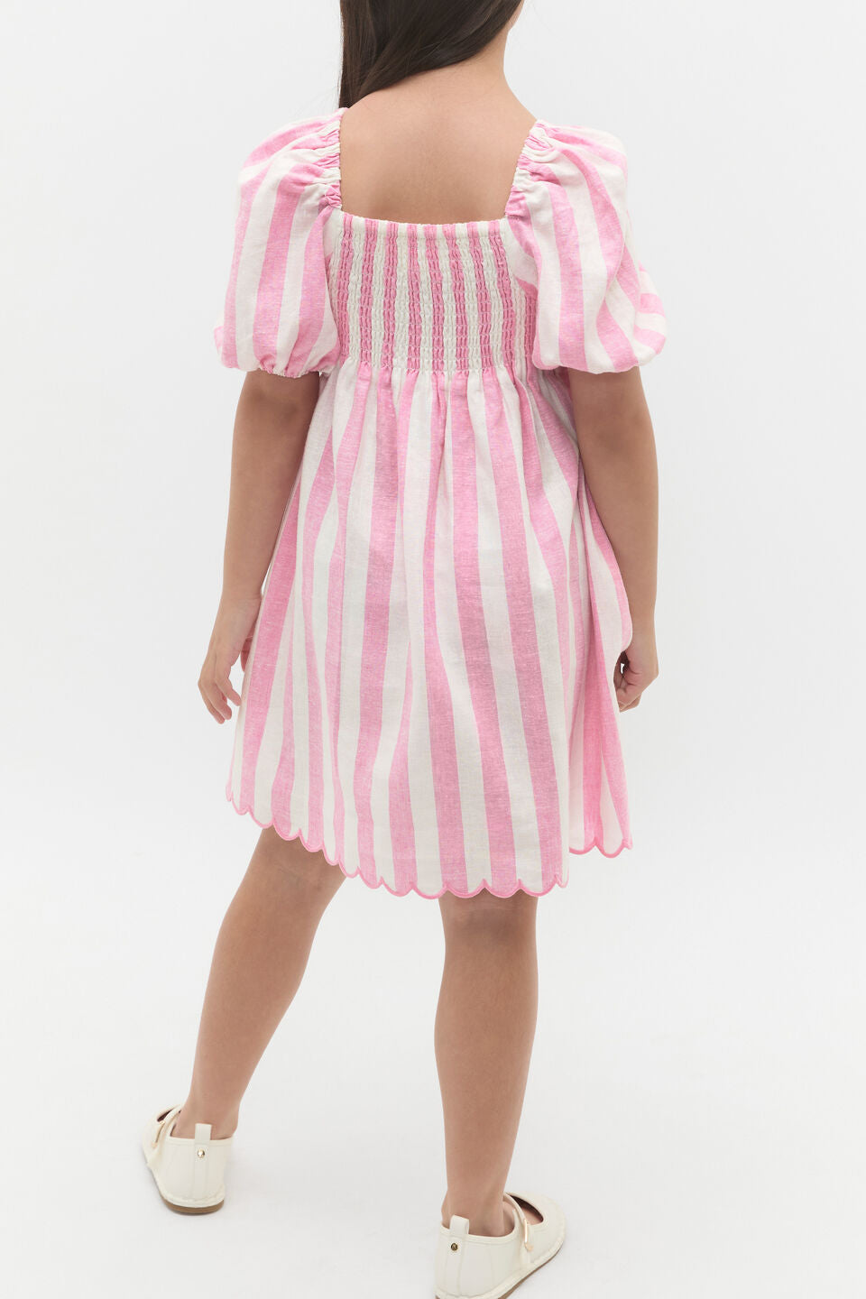 Stripe Scallop Dress