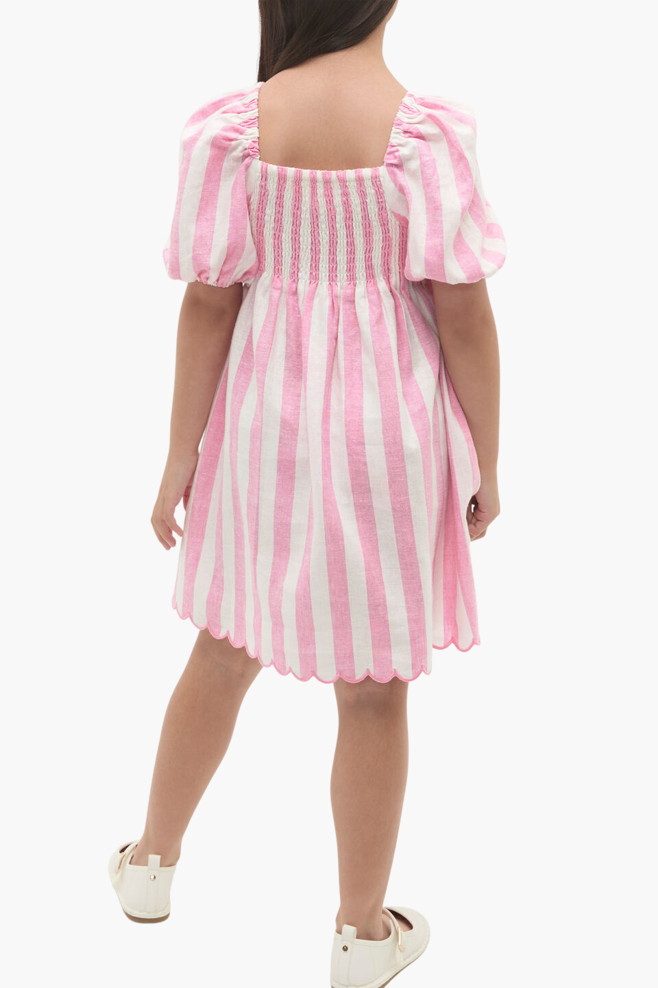 Stripe Scallop Dress