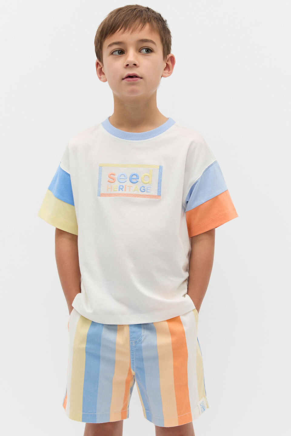 Panelled Logo Tee