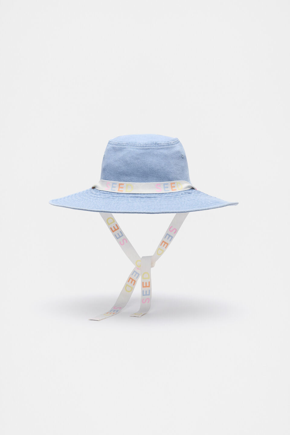 Wide Brim Hat With Ties