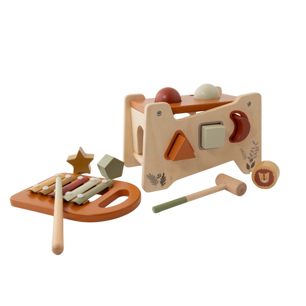 رف ألعاب خشبي من مونتيسوري