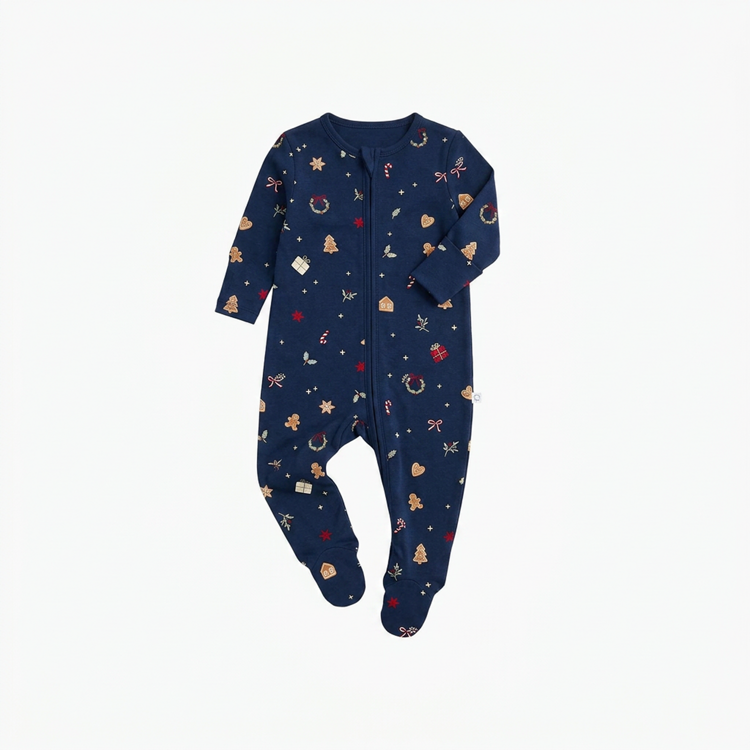 Christmas Zip up Ruffled Onesie