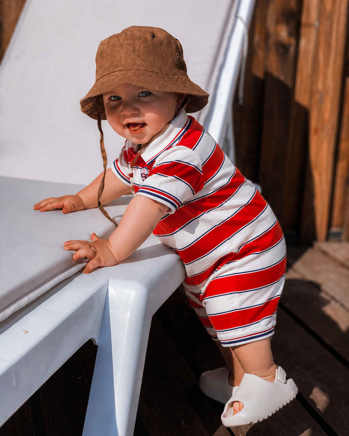 Classic Stripe Polo Romper