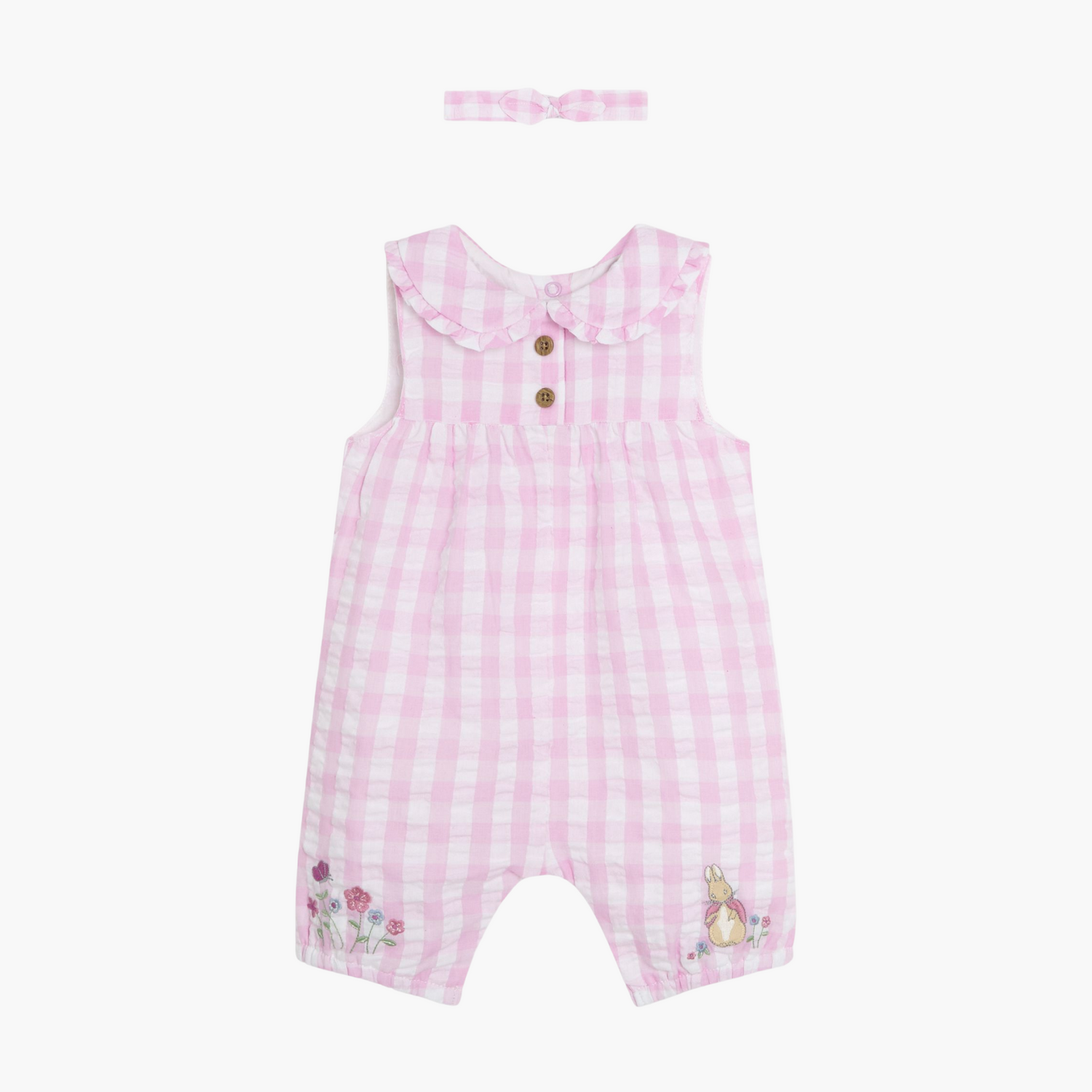 Pink Gingham Peter Flopsy Bunny Jumpsuit