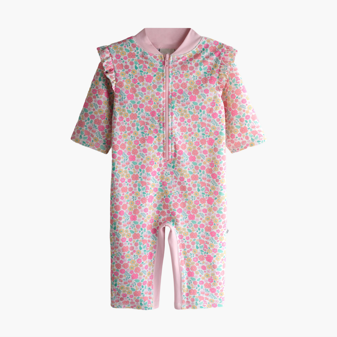 Pink Ditsy Floral UV Sunsafe Suit