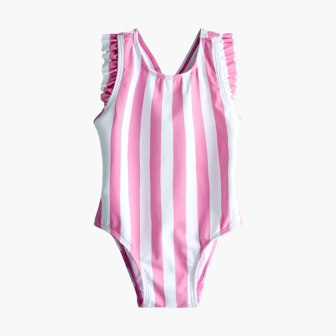 Pink 2 Pack Strawberry Stripe Swimsuit