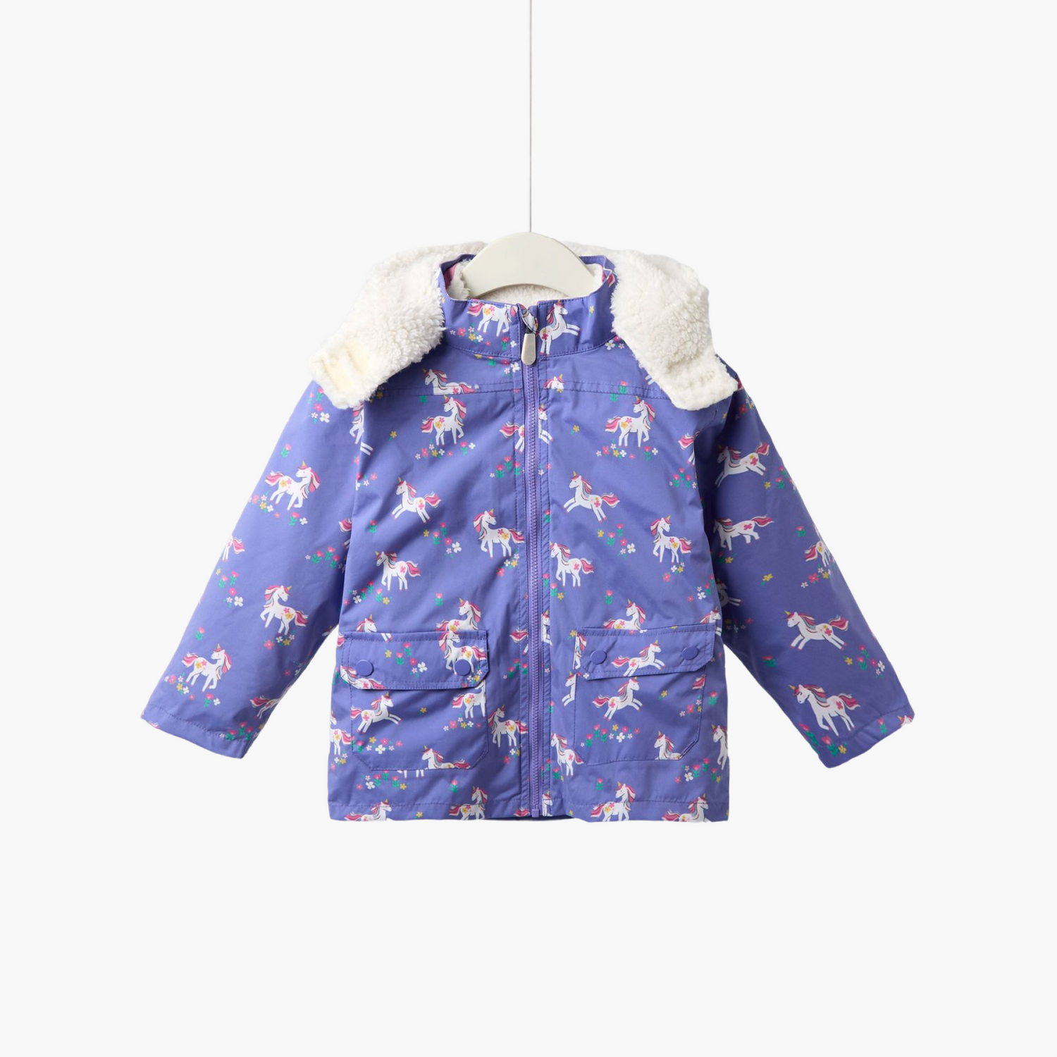 Purple 4-In-1 Waterproof Polar Fleece Jacket