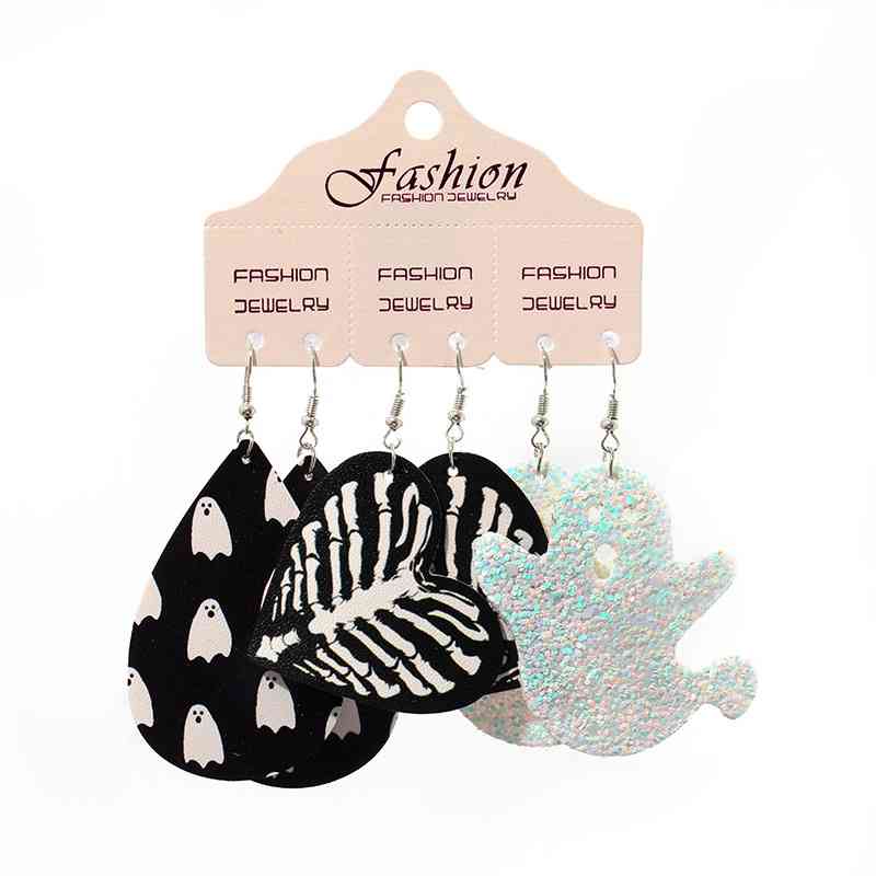 Teardrop Shape Halloween Theme Dangle Earrings - Ashley's Artistries