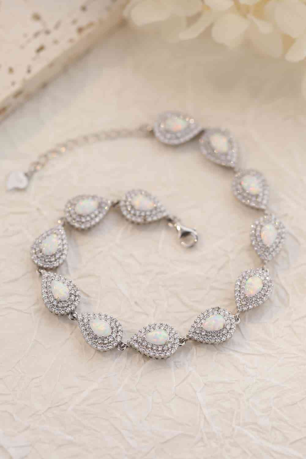 925 Sterling Silver Opal Bracelet - Ashley's Artistries