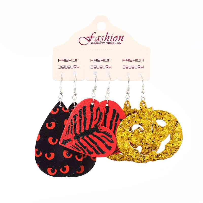 Teardrop Shape Halloween Theme Dangle Earrings - Ashley's Artistries