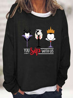YOU CAN'T SIP WITH US Graphic Sweater - Ashley's Artistries