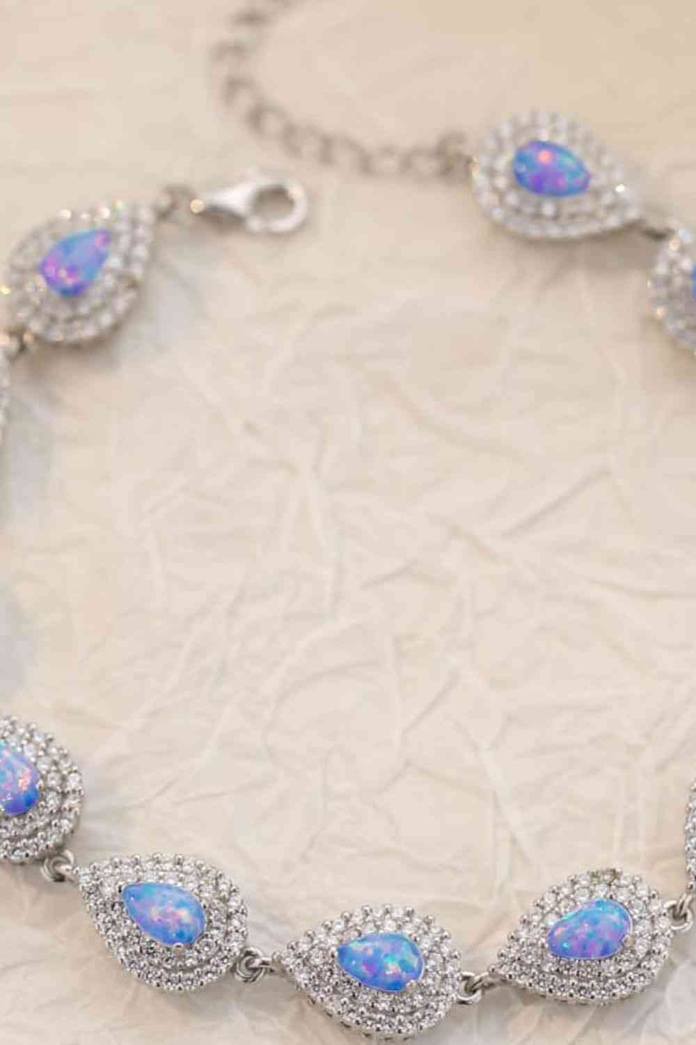 925 Sterling Silver Opal Bracelet - Ashley's Artistries