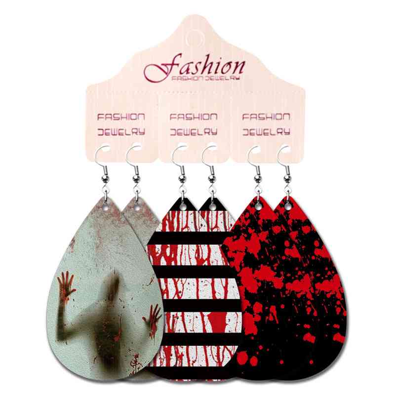 Teardrop Halloween Dangle Earrings - Ashley's Artistries