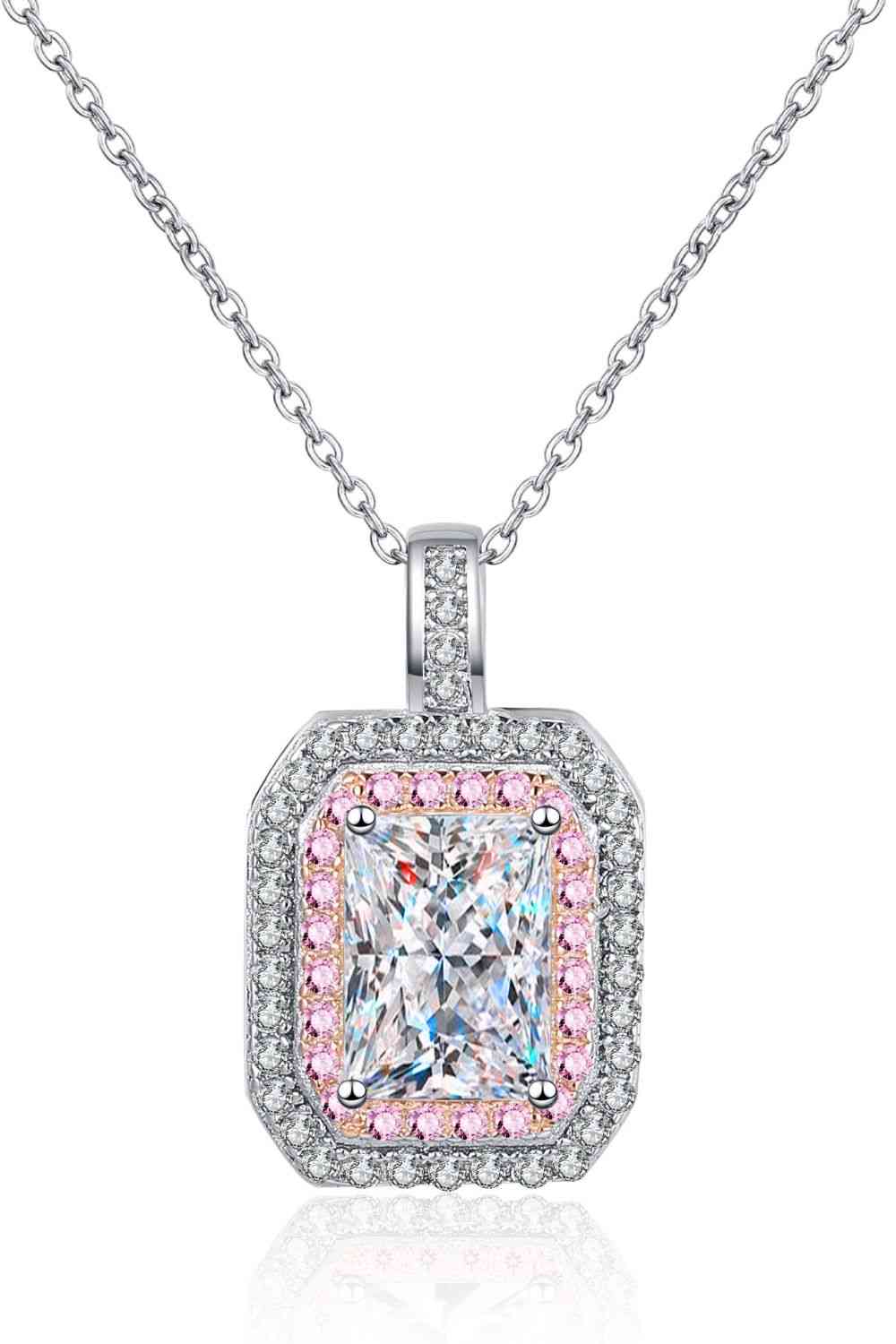 Moissanite Geometric Pendant Chain Necklace - Ashley's Artistries