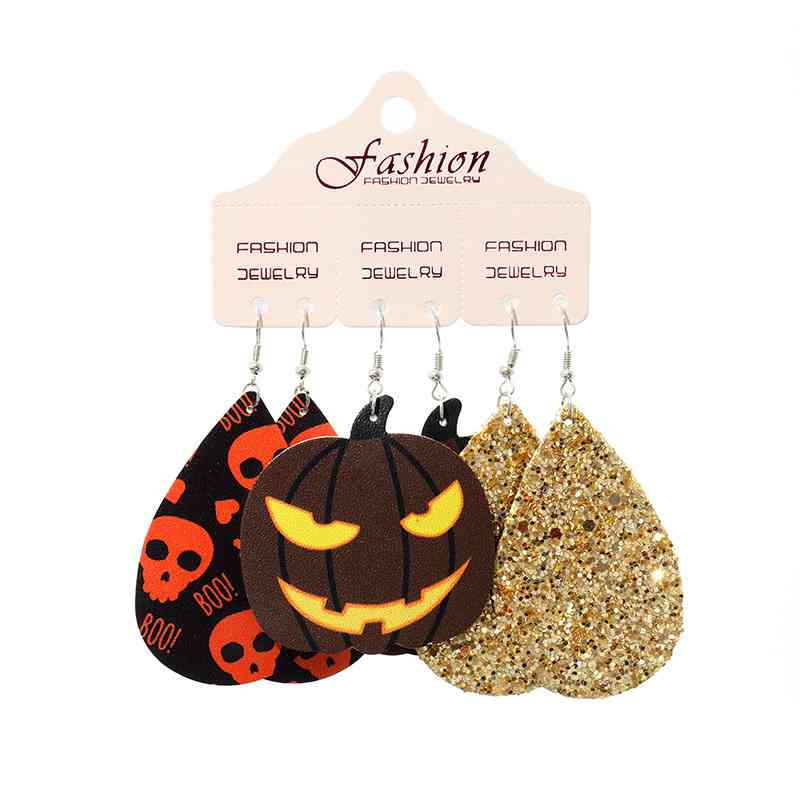 Teardrop Shape Halloween Theme Dangle Earrings - Ashley's Artistries