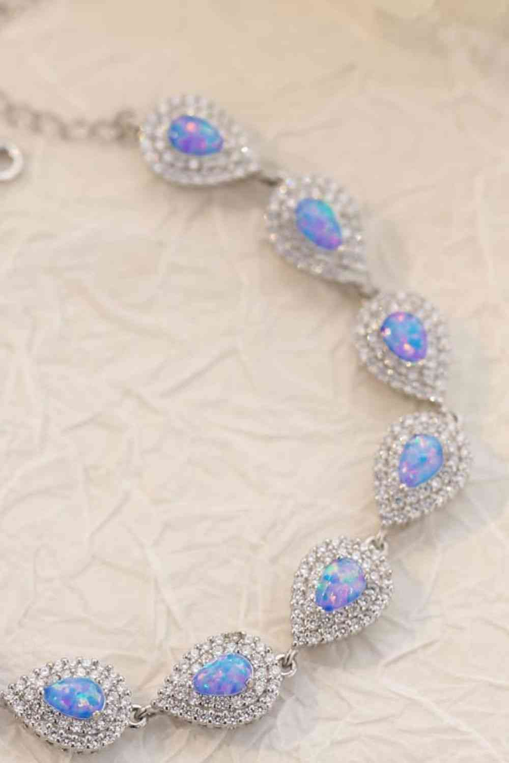 925 Sterling Silver Opal Bracelet - Ashley's Artistries