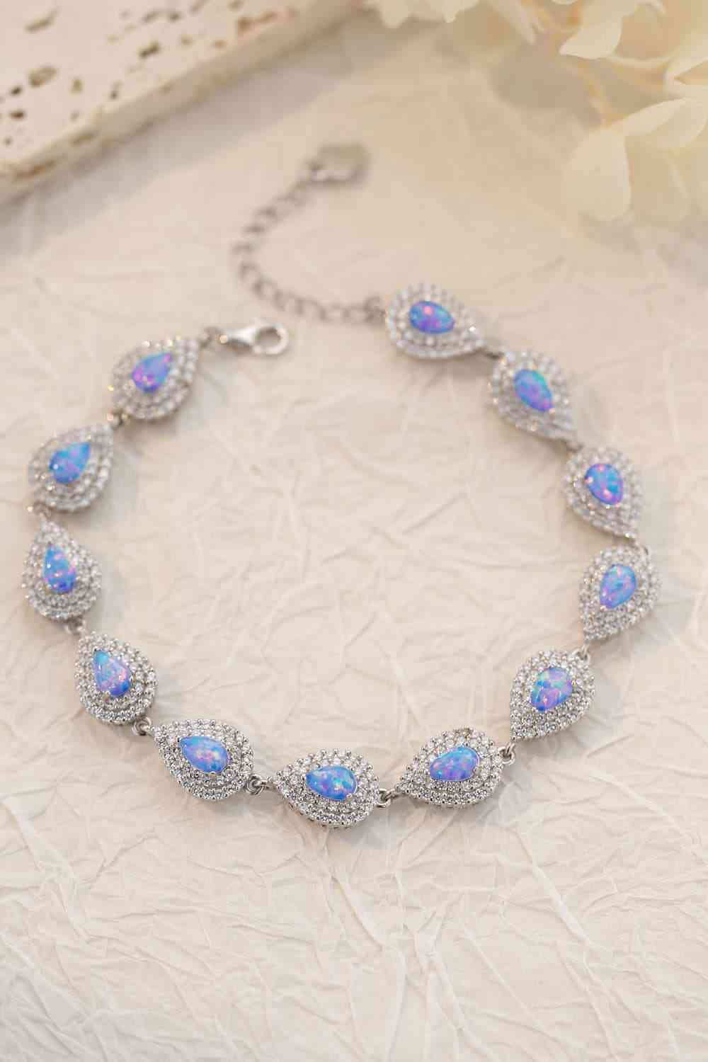 925 Sterling Silver Opal Bracelet - Ashley's Artistries