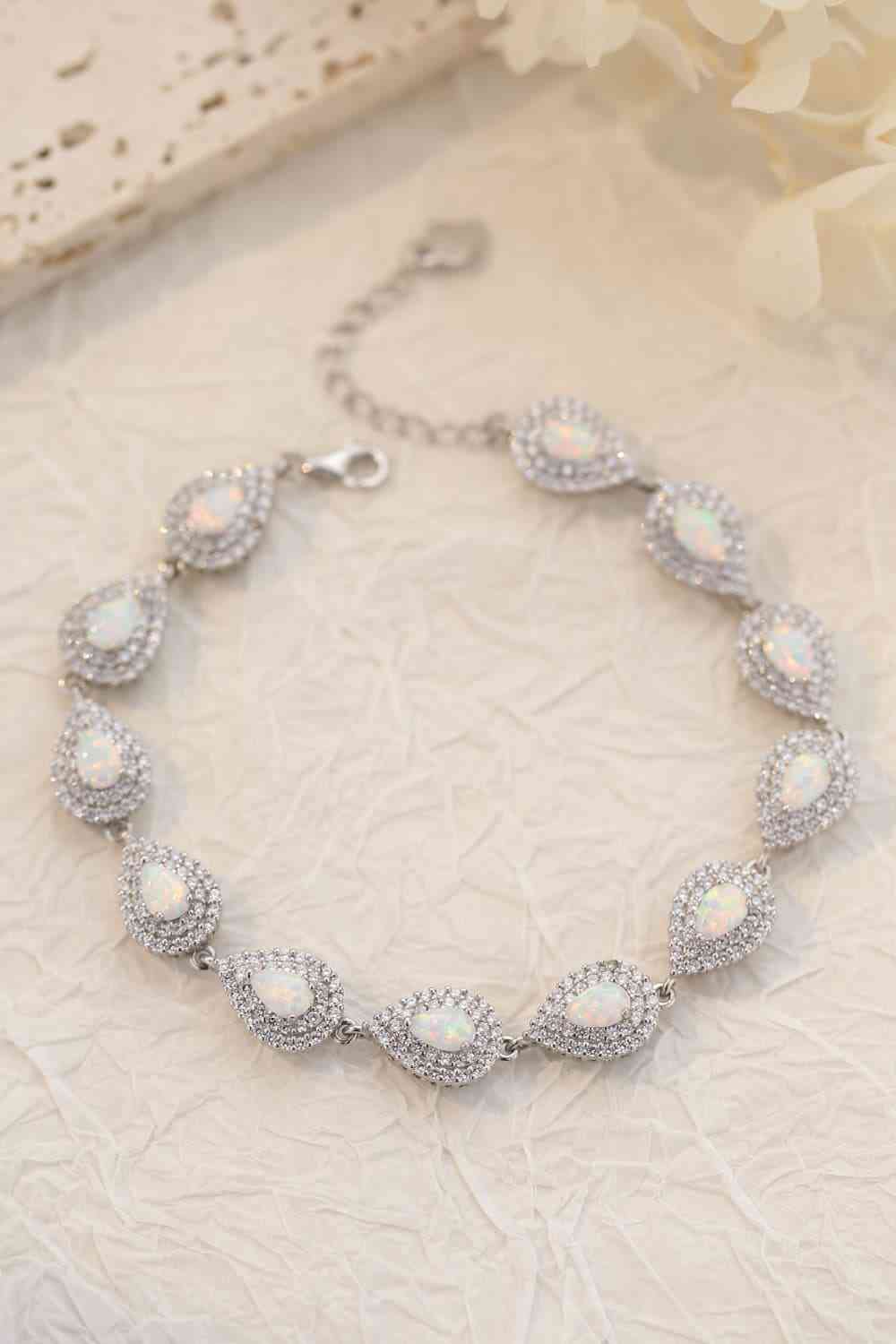 925 Sterling Silver Opal Bracelet - Ashley's Artistries