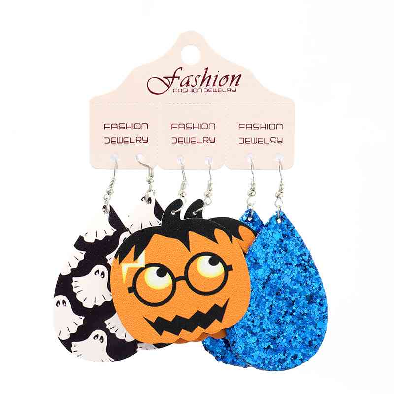 Teardrop Shape Halloween Theme Dangle Earrings - Ashley's Artistries