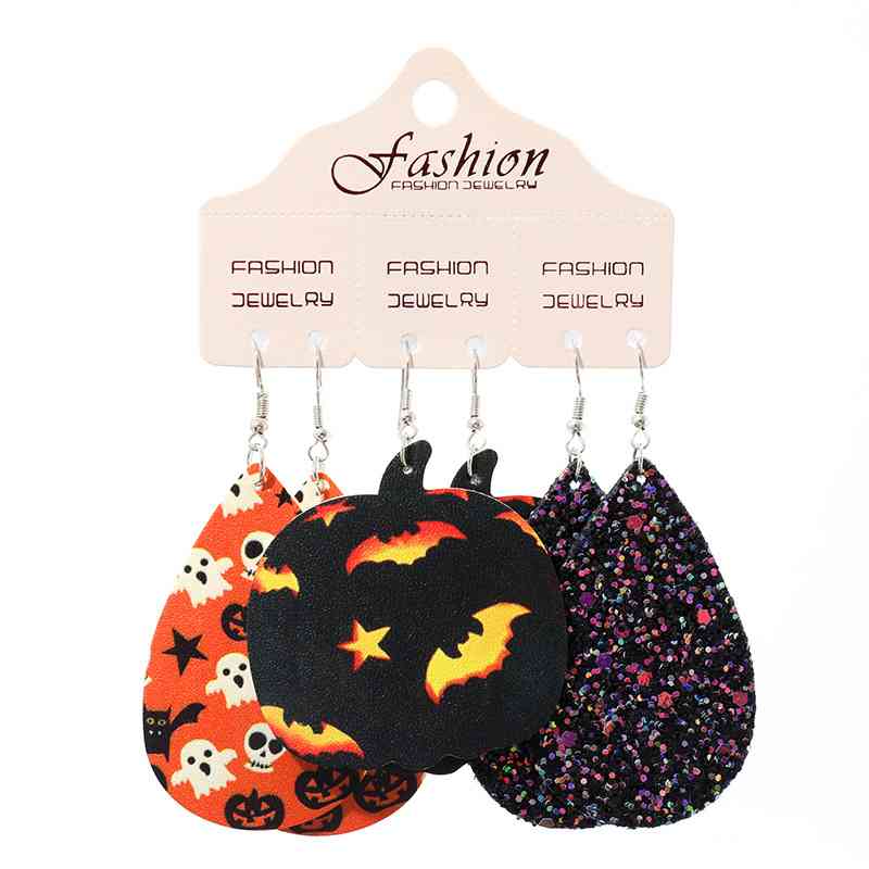Teardrop Shape Halloween Theme Dangle Earrings - Ashley's Artistries