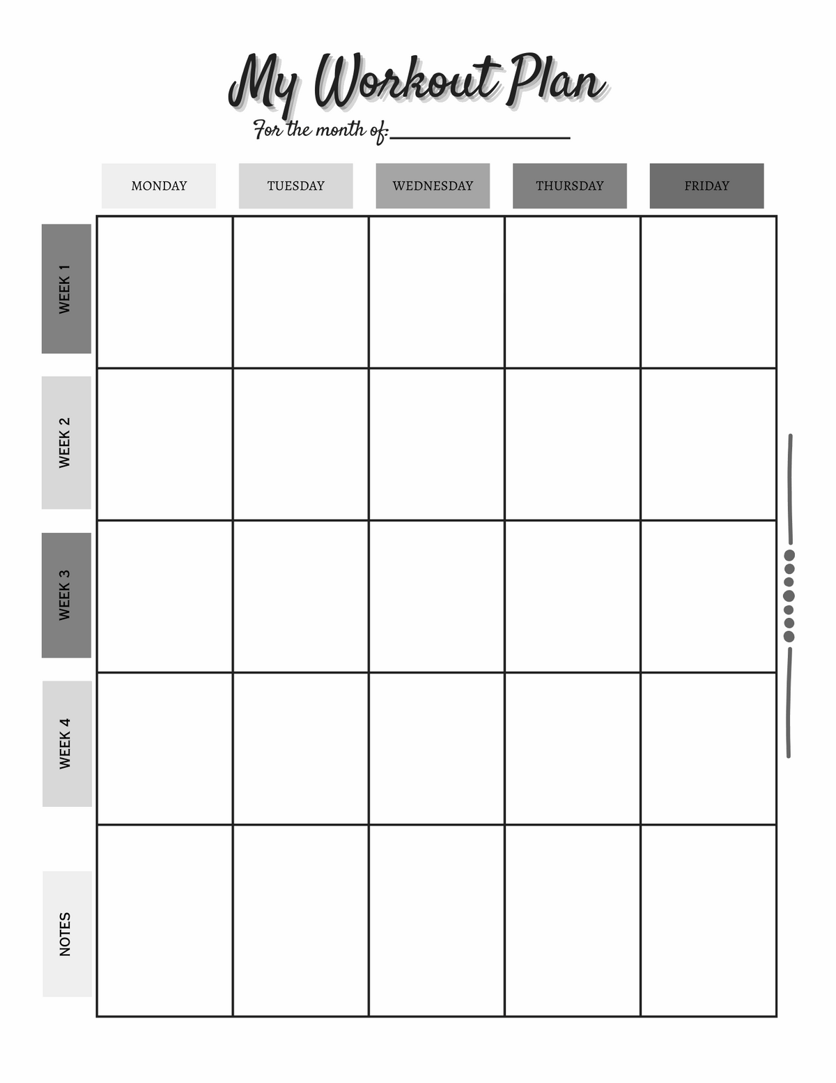 Exercise log & Meal Planning set - Ashley's Artistries