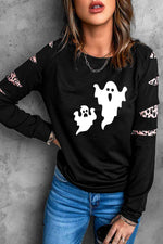Ghost Graphic Round Neck Sweatshirt - Ashley's Artistries