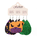 Teardrop Shape Halloween Theme Dangle Earrings - Ashley's Artistries