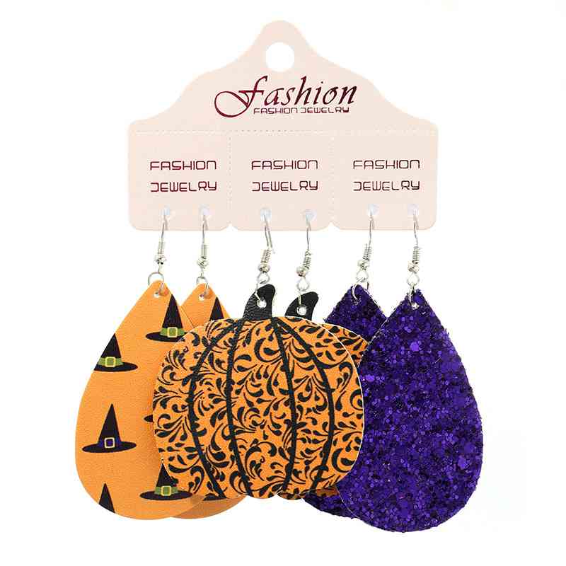 Teardrop Shape Halloween Theme Dangle Earrings - Ashley's Artistries