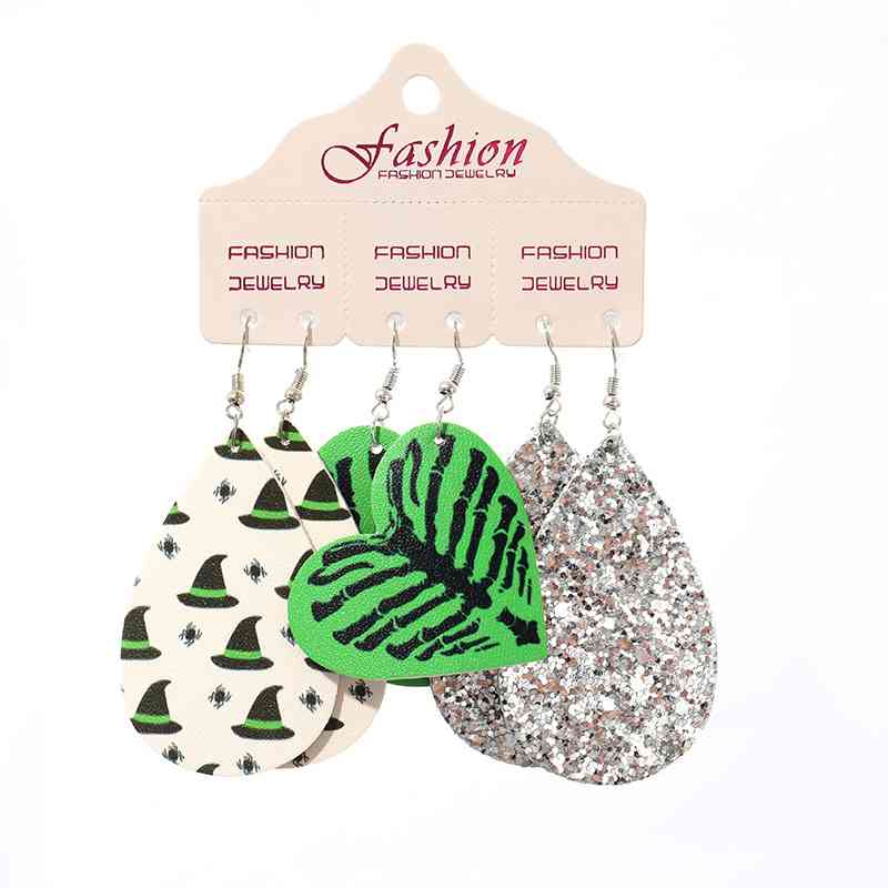 Teardrop Shape Halloween Theme Dangle Earrings - Ashley's Artistries