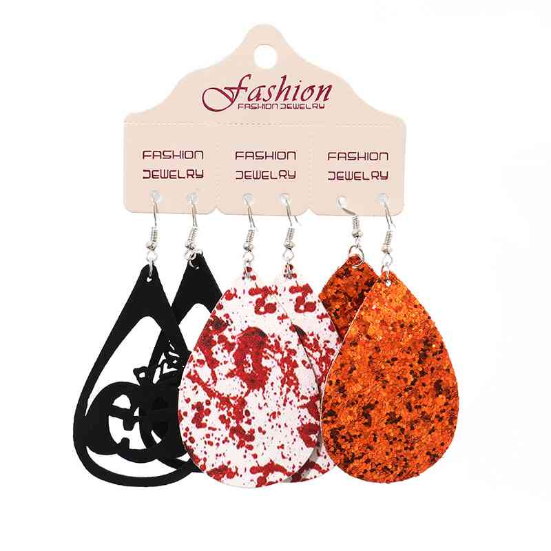 Teardrop Halloween Dangle Earrings - Ashley's Artistries